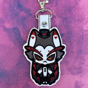 Hazbin Hotel Chibi Husk ITH fob machine embroidery design