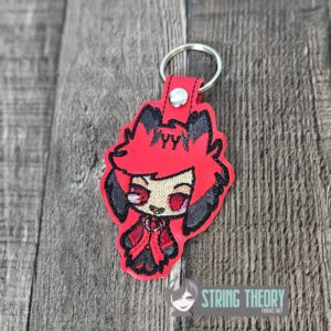 Hazbin Hotel Chibi Alastor ITH fob machine embroidery design