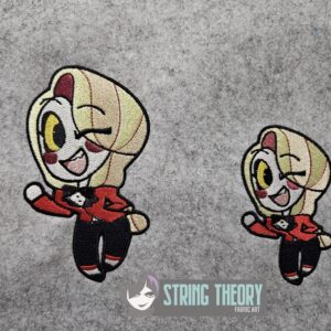 Hazbin Hotel chibi charlie machine embroidery design