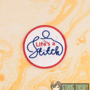 LIfe's a Stitch Patch ITH in the hoop Digital Download for Machine Embroidery Pattern, Design (4×4 Hoop)