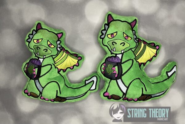 Crunchy the Dragon Stuffie ITH in the hoop Digital Download for Machine Embroidery Pattern, Design (4×4, 5×7, 6×10, 7×11, 8×12 Hoop) - Image 4