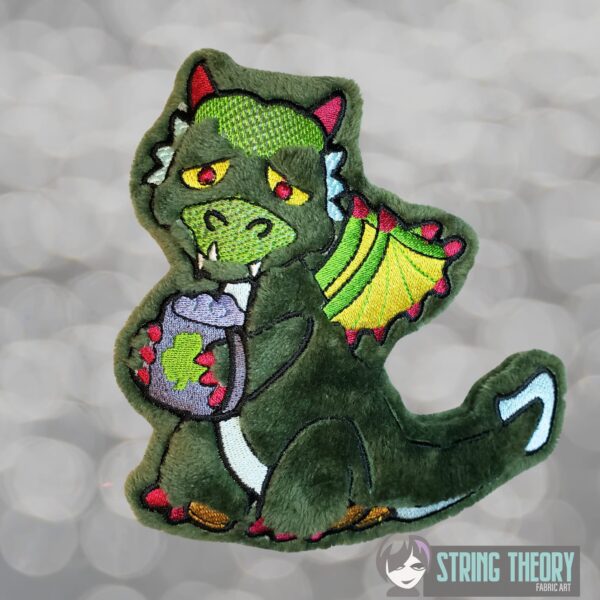 Crunchy the Dragon Stuffie ITH in the hoop Digital Download for Machine Embroidery Pattern, Design (4×4, 5×7, 6×10, 7×11, 8×12 Hoop) - Image 6