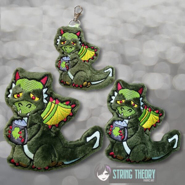 Crunchy the Dragon Stuffie ITH in the hoop Digital Download for Machine Embroidery Pattern, Design (4×4, 5×7, 6×10, 7×11, 8×12 Hoop) - Image 7