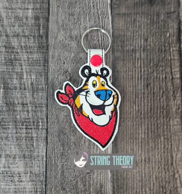 Saturday Morning Cereal - Tony the Tiger patch, fob Digital Download for Machine Embroidery Pattern, Design (4×4 Hoop) - Image 2