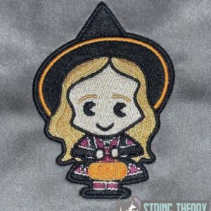 Chibi Dani Witch Digital Download for Machine Embroidery Pattern, Design (4×4, 5×7 Hoop)