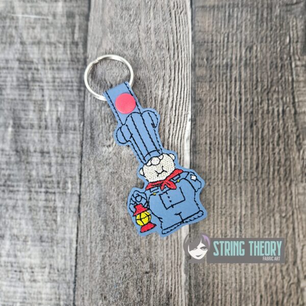 SHR Conjunction Junction Conductor Snap Tab Key Fob  ITH in the hoop fob Digital Download for Machine Embroidery Pattern, Design (4×4 Hoop)
