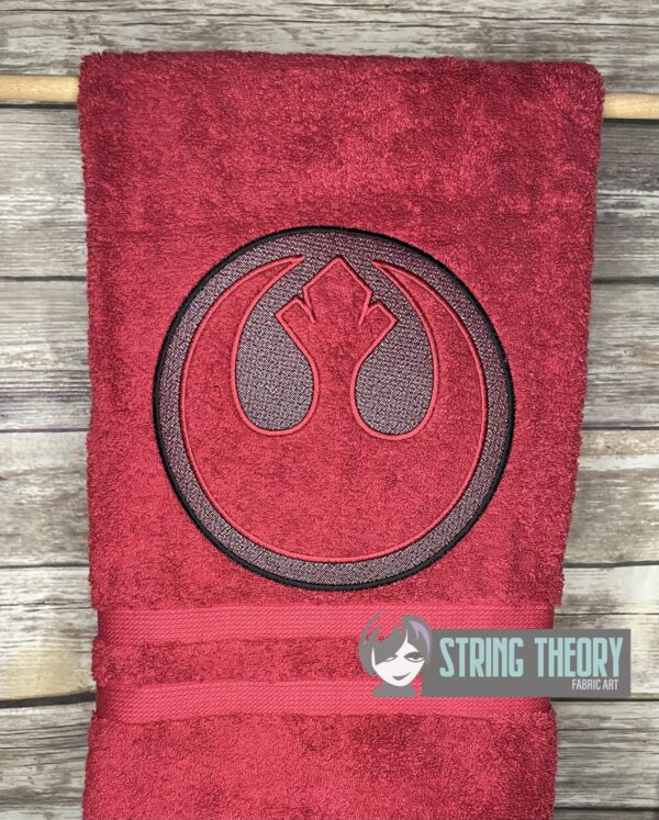 Star Battles - Knock Down / Embossed Rebel Symbol Digital Download for Machine Embroidery Pattern, Design (4×4, 5x7, 6x10, 7x11, 8x12 Hoop)