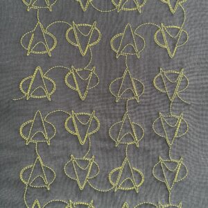 Star Trek command symbol quilt stitch machine embroidery design