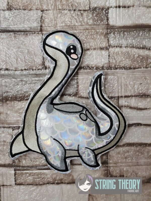 Chibi Nessie Stuffie  ITH in the hoop Digital Download for Machine Embroidery Pattern, Design (4×4, 5×7, 6×10, 7×11, 8×12 Hoop) - Image 2