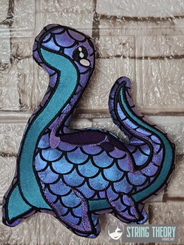 Chibi Nessie Stuffie  ITH in the hoop Digital Download for Machine Embroidery Pattern, Design (4×4, 5×7, 6×10, 7×11, 8×12 Hoop) - Image 3