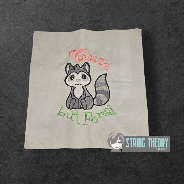 Cute but Feral – Chibi Raccoon Digital Download for Machine Embroidery Pattern, Design (5×7, 6×10, 7×11, 8×12 Hoop) - Image 2