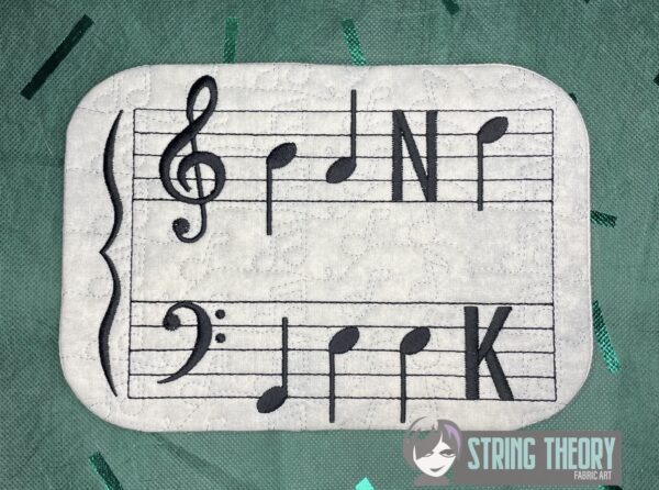 Band Geek Mug Rug ITH in the hoop Digital Download for Machine Embroidery Pattern, Design (5×7, 6×10 Hoop) - Image 3