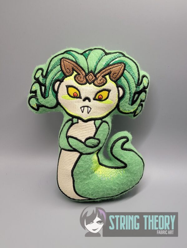 Slinky the Gorgon Stuffie ITH in the hoop Digital Download for Machine Embroidery Pattern, Design (4x4, 5×7, 6×10, 7x11, 8x12 Hoop) - Image 4