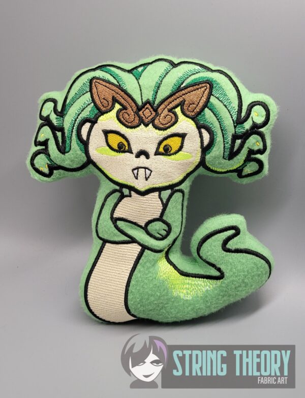 Slinky the Gorgon Stuffie ITH in the hoop Digital Download for Machine Embroidery Pattern, Design (4x4, 5×7, 6×10, 7x11, 8x12 Hoop) - Image 2