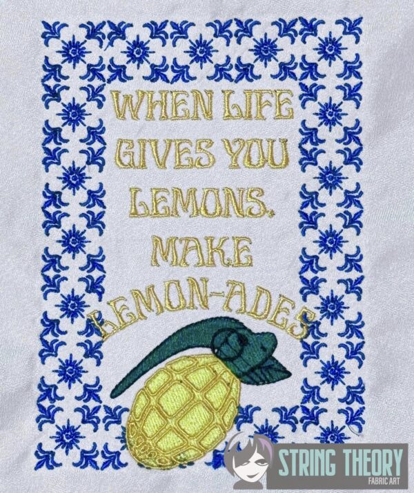 Lemon-ADES Digital Download for Machine Embroidery Pattern, Design (5×7, 6×10 Hoop)