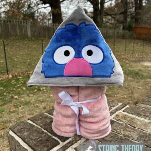 Sesame Street Grover peeker machine embroidery design