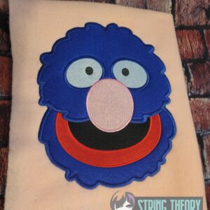 Sesame Street Grover machine embroidery design