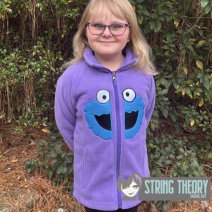 Sesame Street cookie monster split machine embroidery design