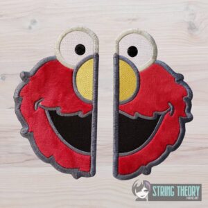 Sesame Street elmo split machine embroidery design