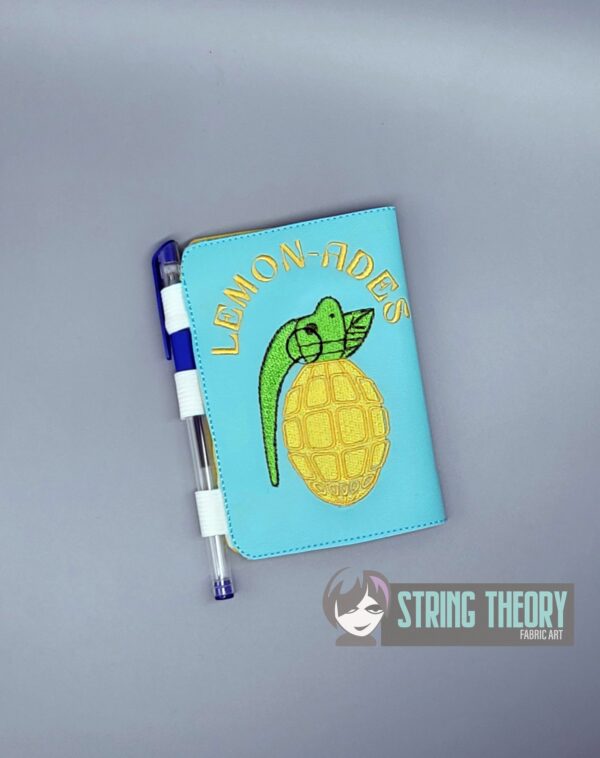 Lemon-ADES Notebook Cover ITH in the hoop Digital Download for Machine Embroidery Pattern, Design (5×7, 6×10 Hoop) - Image 5
