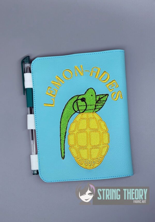 Lemon-ADES Notebook Cover ITH in the hoop Digital Download for Machine Embroidery Pattern, Design (5×7, 6×10 Hoop) - Image 3