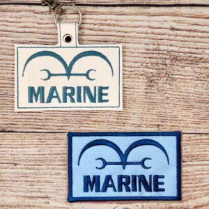 One Piece Marine ITH fob patch machine embroidery design