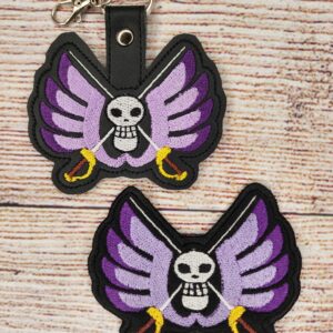 One Piece Baroque Works ITH fob patch machine embroidery design