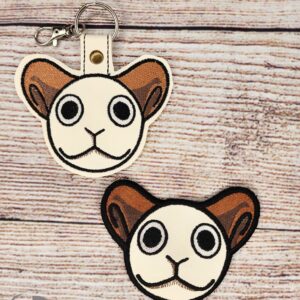 One Piece Going Merry ITH patch fob machine embroidery design