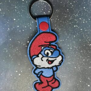 The Smurfs Papa Smurf ITH fob machine embroidery design