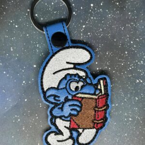 The Smurfs Brainy Smurf ITH fob machine embroidery design