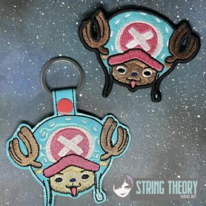 One Piece Tony Tony Chopper ITH patch fob machine embroidery design