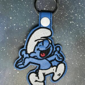 The Smurfs Smurf ITH fob machine embroidery design
