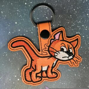 The Smurfs Azrael ITH fob machine embroidery design