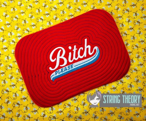 Bitch, Please Mug Rug ITH in the hoop Digital Download for Machine Embroidery Pattern, Design (5x7, 6x10 Hoop) - Image 7