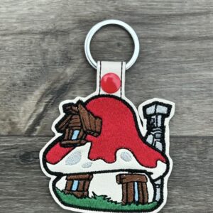 The Smurfs Smurf House ITH fob machine embroidery design