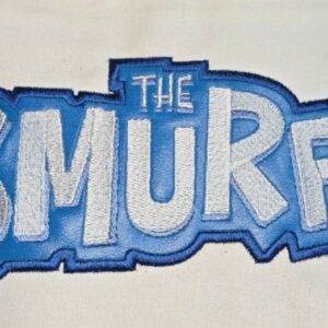The smurfs logo machine embroidery design