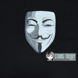 V for Vendetta Guy Fawkes Mask machine embroidery design