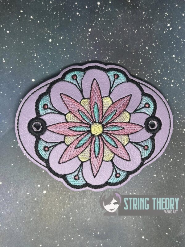 Mehndi Flower 4 fob, patch, bun cover ITH in the hoop Digital Download for Machine Embroidery Pattern, Design (4x4 Hoop) - Image 8