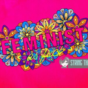 Feminist AF - Mehndi Flower Digital Download for Machine Embroidery Pattern, Design (5x7, 6x10, 7x11, 8x12 Hoop)