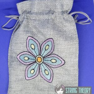 Mehndi Flower 1 - light stitch (sketchy) Digital Download for Machine Embroidery Pattern, Design (4x4 Hoop)