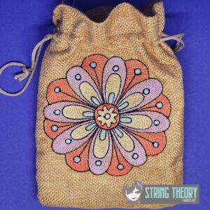 Mehndi Flower 2 - light stitch (sketchy) Digital Download for Machine Embroidery Pattern, Design (4x4 Hoop)