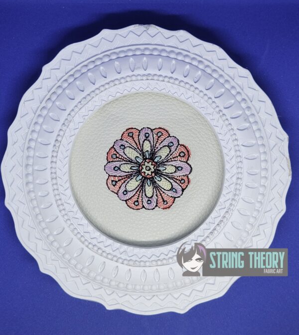 Mehndi Flower 2 - light stitch (sketchy) Digital Download for Machine Embroidery Pattern, Design (4x4 Hoop) - Image 3