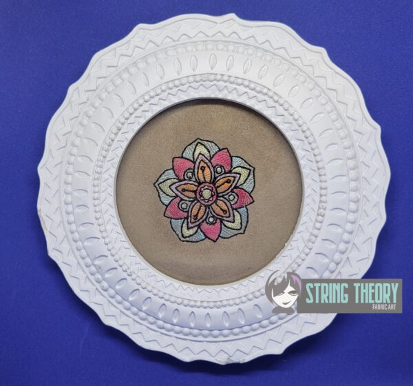 Mehndi Flower 3 - light stitch (sketchy) Digital Download for Machine Embroidery Pattern, Design (4x4 Hoop) - Image 3