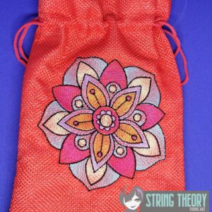 Mehndi Flower 3 - light stitch (sketchy) Digital Download for Machine Embroidery Pattern, Design (4x4 Hoop)