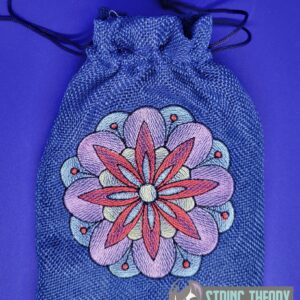 Mehndi Flower 4 - light stitch (sketchy) Digital Download for Machine Embroidery Pattern, Design (4x4 Hoop)