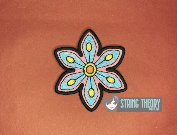 Mehndi Flower 1 fob, patch, bun cover ITH in the hoop Digital Download for Machine Embroidery Pattern, Design (4x4 Hoop) - Image 3