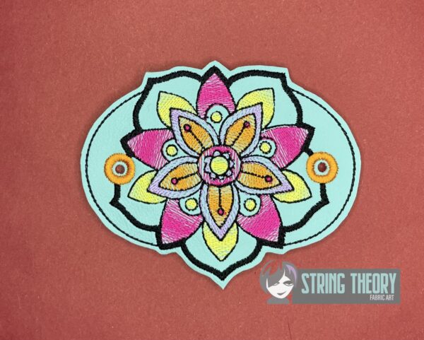 Mehndi Flower 5 fob, patch, bun cover ITH in the hoop Digital Download for Machine Embroidery Pattern, Design (4x4 Hoop) - Image 4
