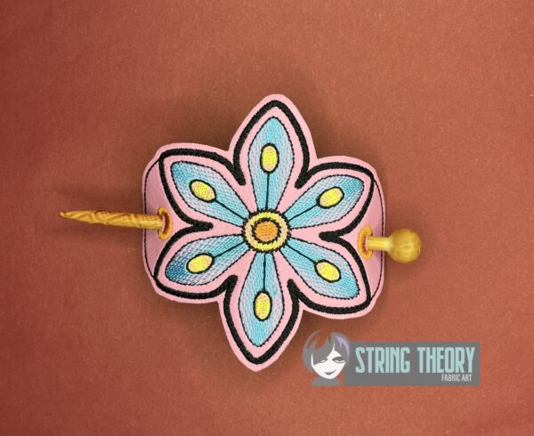 Mehndi Flower 1 fob, patch, bun cover ITH in the hoop Digital Download for Machine Embroidery Pattern, Design (4x4 Hoop) - Image 4