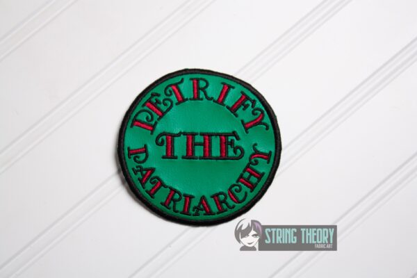Petrify the Patriarchy fob, patch, bun cover ITH in the hoop Digital Download for Machine Embroidery Pattern, Design (4×4 Hoop) - Image 3