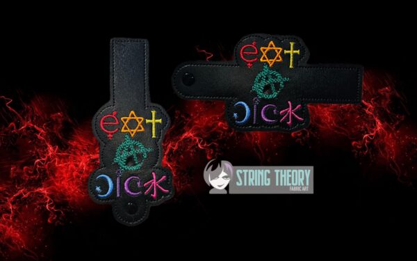 Eat a Dick Tabs ITH in the hoop wallet tab Digital Download for Machine Embroidery Pattern, Design (4×4, 5x7 Hoop) - Image 3
